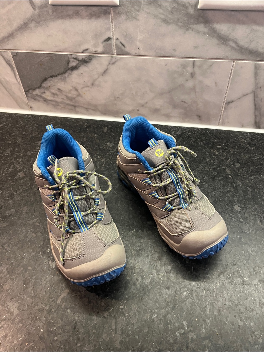 Big Boys MERRELL Lightweight Outdoor Sneakers - Gray and Blue